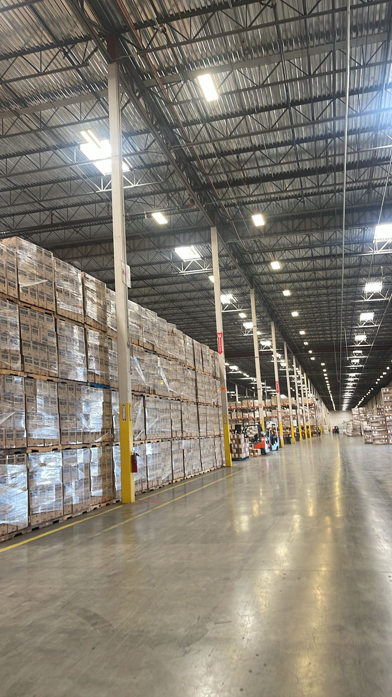 Industrial warehouse interior Southern California